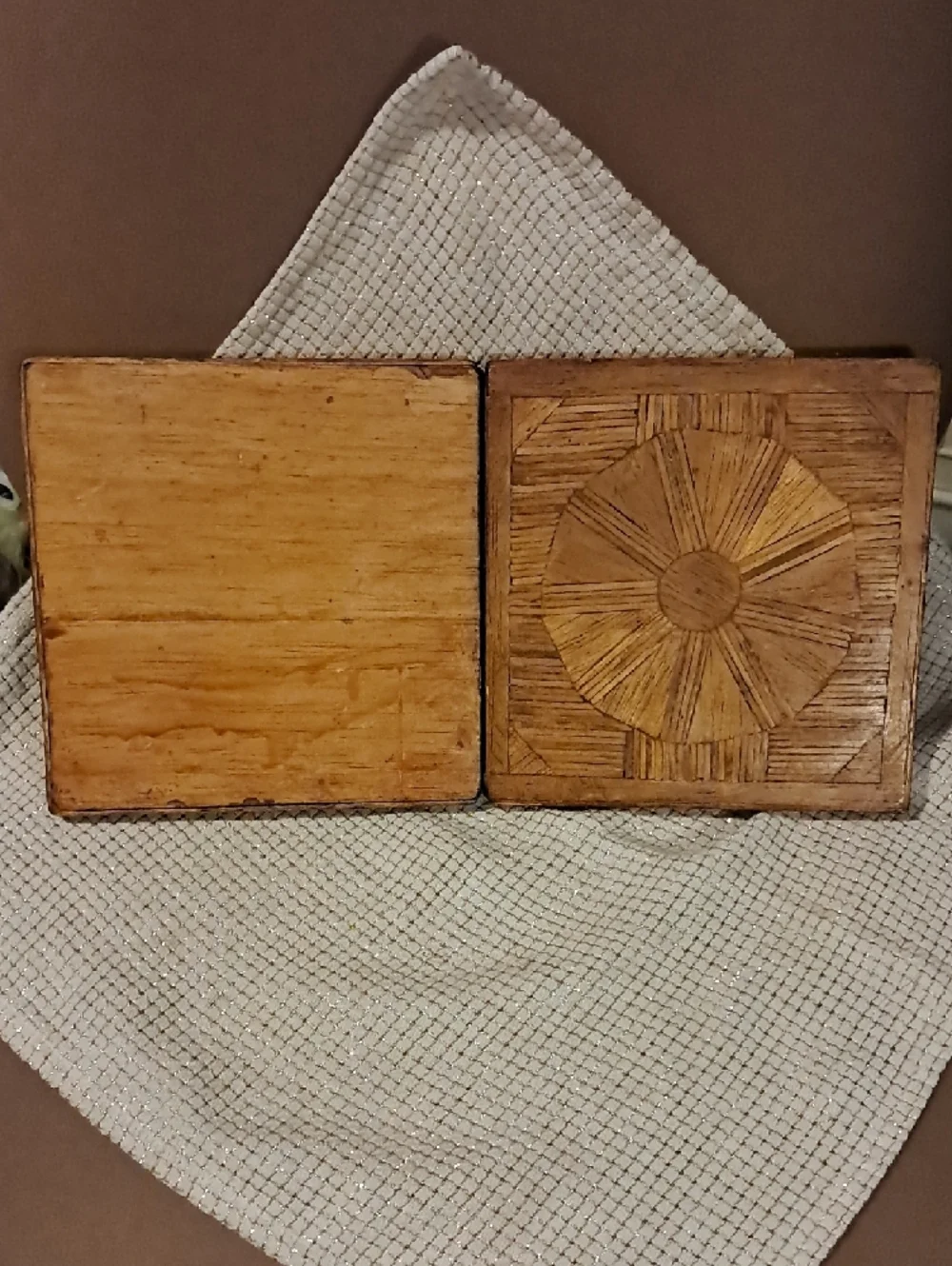 Handcrafted Wooden Key Tag Decorative Box – Sunburst Inlay